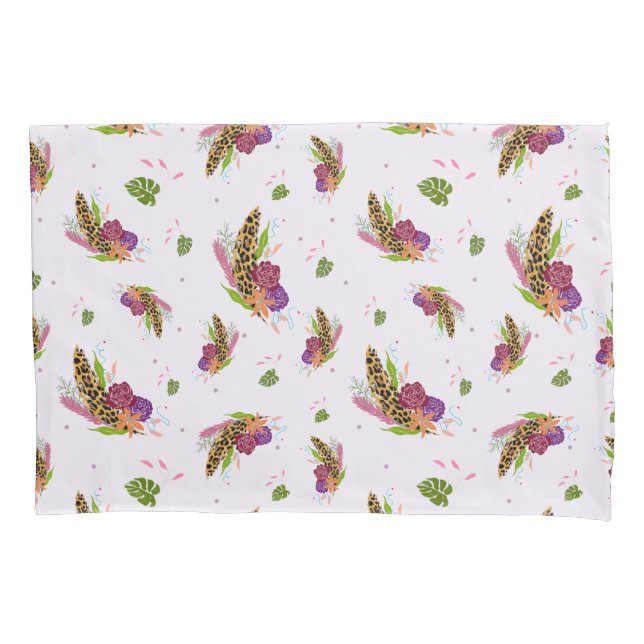 Housse D'oreillers Coque Coussin de la fleur de la jungle sauvage (devant-gauche)