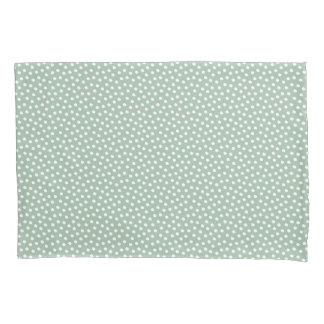 Housse D'oreillers Coque Coussin de points d'aquarelle vert Caméo