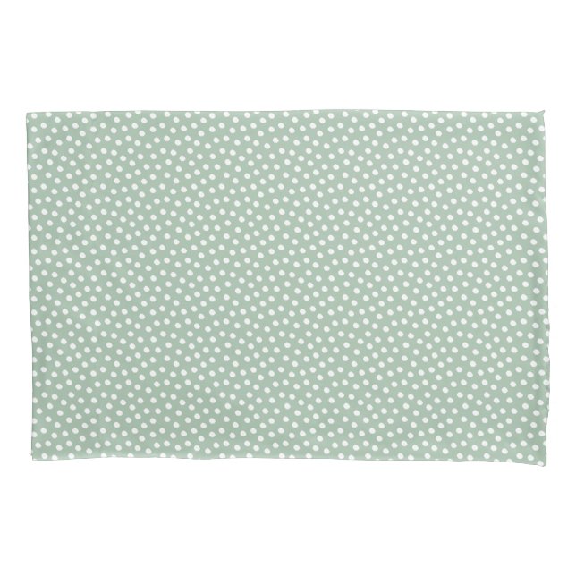 Housse D'oreillers Coque Coussin de points d'aquarelle vert Caméo (devant)