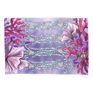 Housse D'oreillers Coque coussin de sirène de mer violet