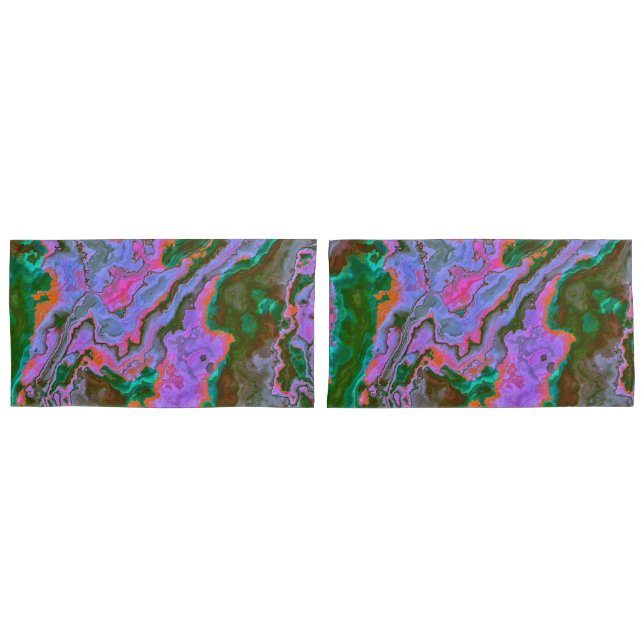 Housse D'oreillers Coque Coussin en marbre aigre (devant-Set)