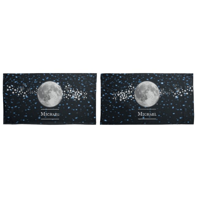 Housse D'oreillers Coque Coussin lunaire personnalisé (devant-Set)