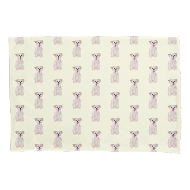 Housse D'oreillers Coque Coussin Morkie Dog (devant)