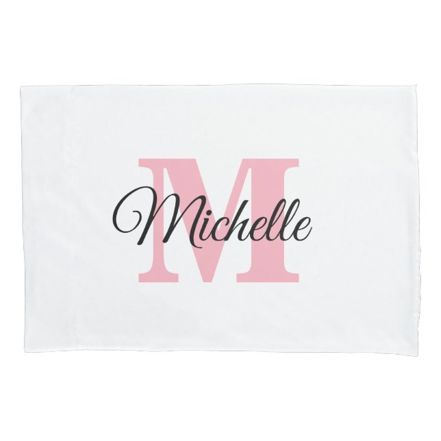 Housse D'oreillers Coque Coussin personnalisé Monogramme (devant)