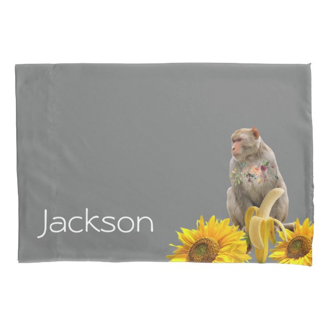 Housse D'oreillers Coque Coussin singe (devant)