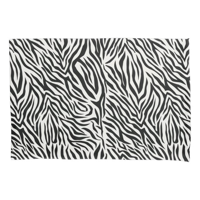 Housse D'oreillers Coque Coussin unique taille standard Zebra (devant)