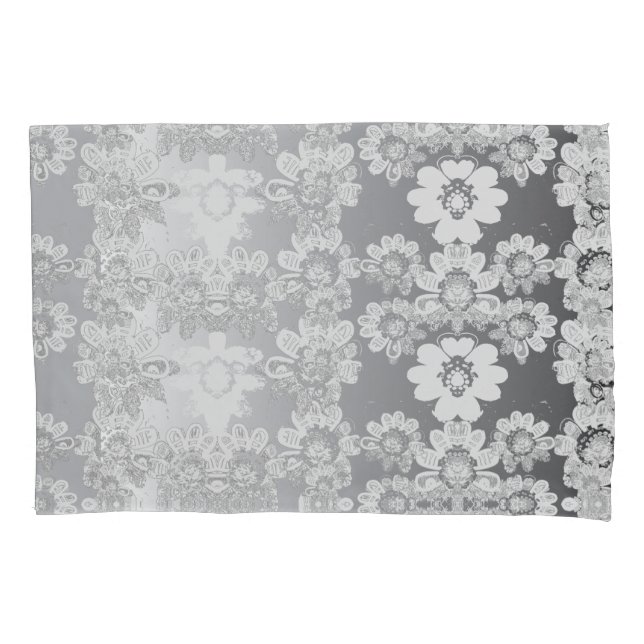 Housse D'oreillers Coques Coussins gris et blanc (devant)