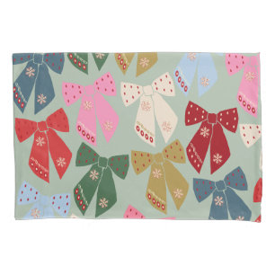 Housse D'oreillers Coquette des vaches de Noël rétro