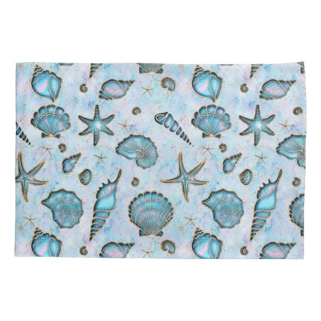 Housse D'oreillers Coquillages Starfish Aquarelle Opale ID782 (Dos)