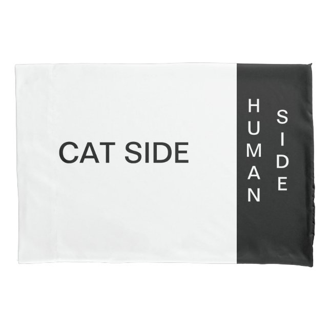 Housse D'oreillers Côté Chat, Coussin côté humain Coque (devant)