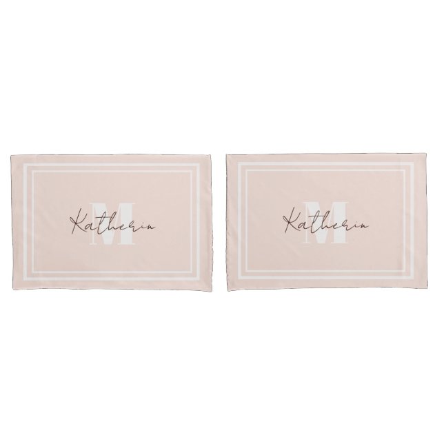 Housse D'oreillers Couleur du Coque Coussin rose doux F8E3DA (devant-Set)
