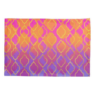 Housse D'oreillers Couleurs Vives Thème Indien Arabe Marocain Glamour
