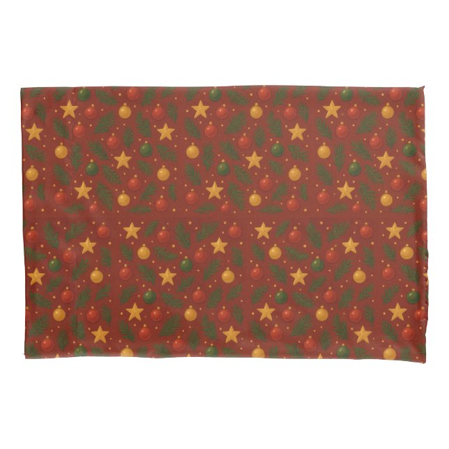 Housse D'oreillers Coussin classique de Noël rouge Coque - Festive (devant)