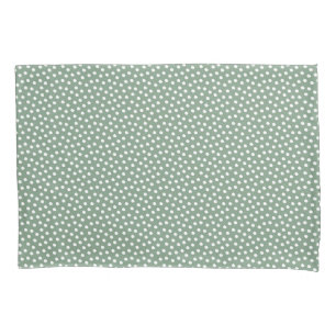 Housse D'oreillers Coussin Coque de points d'aquarelle Basil Green