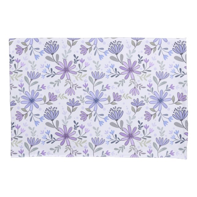 Housse D'oreillers Coussin Coque  Fleurs dessinées à la main (devant)