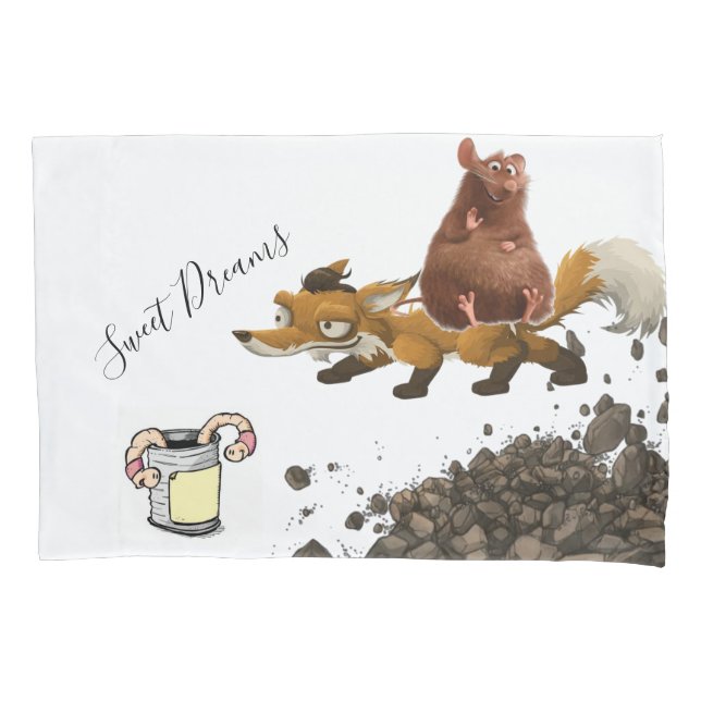 Housse D'oreillers Coussin Coque Fox Mouse Worm Dirt (devant)