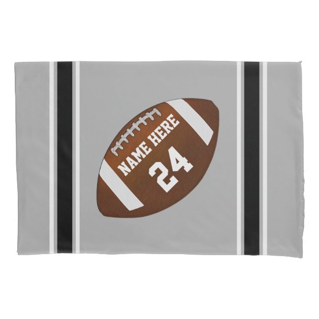 Housse D'oreillers Coussin de football Coque, nom, numéro de Jersey,  (devant)
