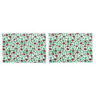 Housse D'oreillers Crânes et roses de Frida Kahlo  