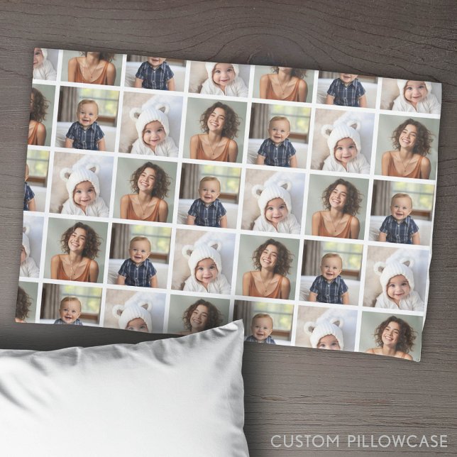 Housse D'oreillers Créer un collage photo personnalisé avec 3 photos (Custom Pillowcase with Photo Collage)
