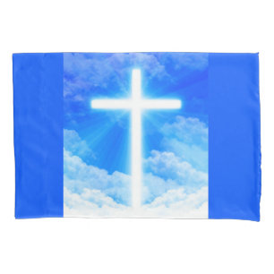 Housse D'oreillers Croix de lumière Jésus-Christ chrétien personnalis