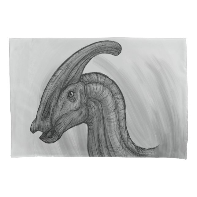 Housse D'oreillers Croquis Parasaurolophus (devant)