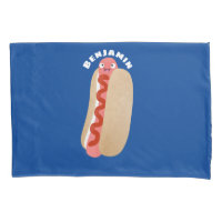 Curieux hot dog Weiner dessin animé