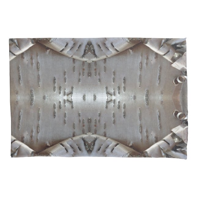Housse D'oreillers Curly Birch Bark Tree Rustic Pillowcase (devant)