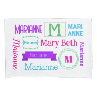 Housse D'oreillers Customized Name Pillowcase for Girls