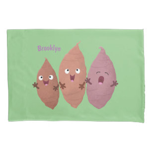 Housse D'oreillers Cute chantant des patates douces caricaturales lég