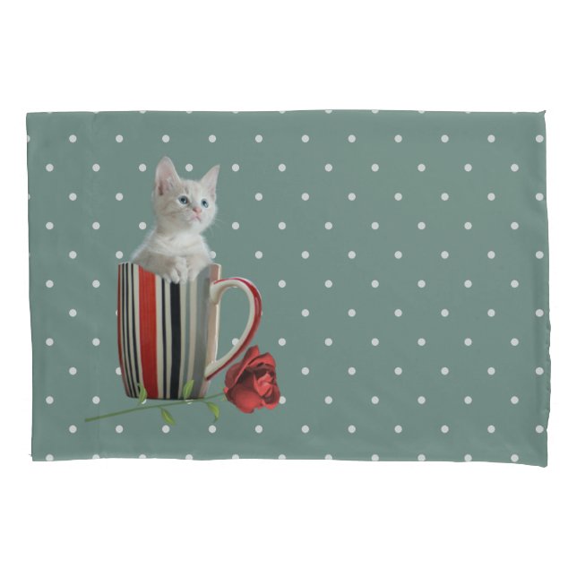Housse D'oreillers Cute Chat Kitten Animaux de compagnie Amateurs Cad (devant)
