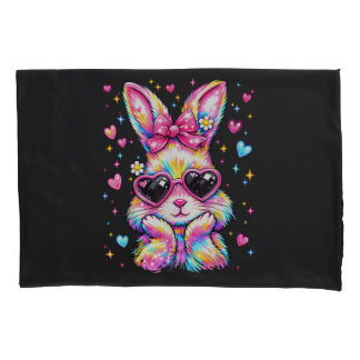 Housse D'oreillers Cute Coquette Tie Dye Rabbit Easter Bunny