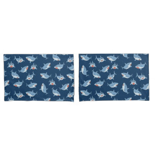 Housse D'oreillers Cute Great White Sharks Motif Océan