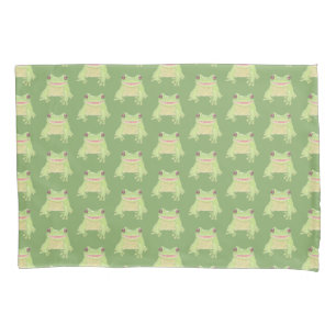 Housse D'oreillers Cute Green Tree Frog - transsp motif.