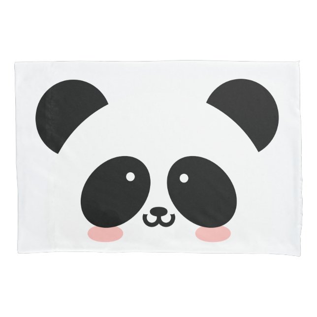 Housse D'oreillers Cute Kawaii Panda| Ajouter votre nom (devant)