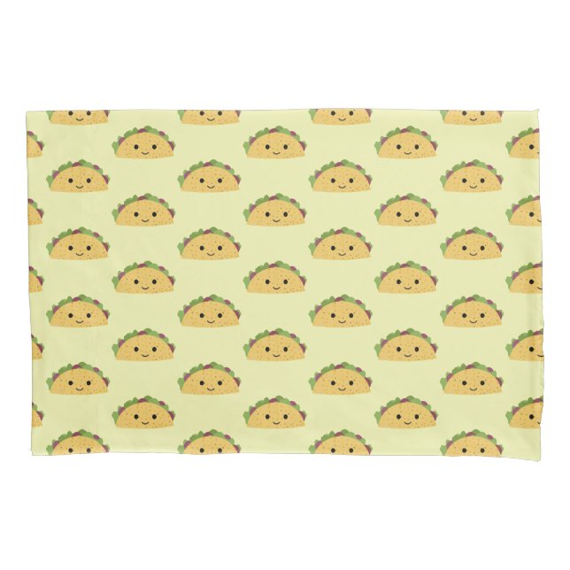 Housse D'oreillers Cute Kawaii Taco (devant)