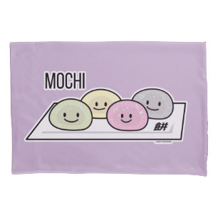Housse D'oreillers Cute Mochi glace riz cake thé vert japonais thé