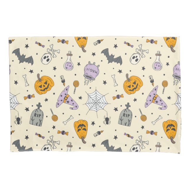Housse D'oreillers Cute Motif Halloween (devant)