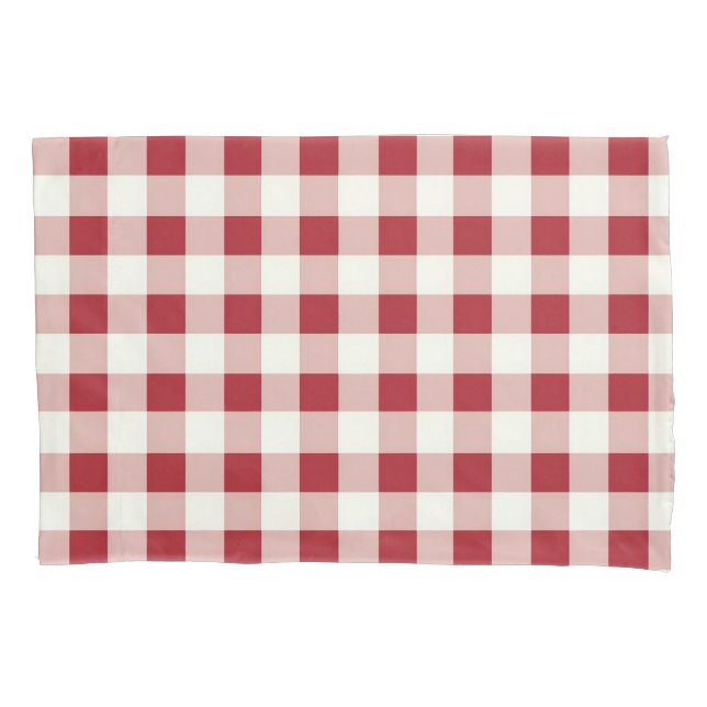 Housse D'oreillers Cute Red and Cream Gingham (devant)