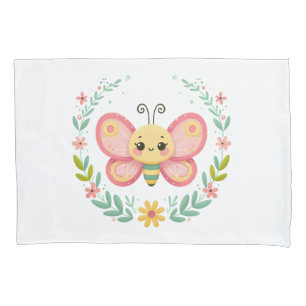 Housse D'oreillers Cute, ressort/papillon