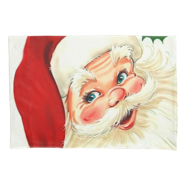 Housse D'oreillers Cute rire vintage père Noël (devant)