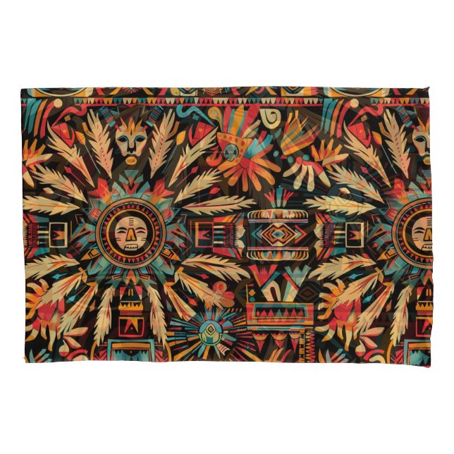 Housse D'oreillers Cyan doux "Aztec Dream" Pillowcase standard (devant)