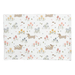 Housse D'oreillers Dachshund Lover Weiner Chien Saucisse Chien Fleur 
