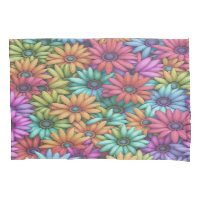 Housse D'oreillers Daisy Happy #4111 - Pillowcase (devant-gauche)
