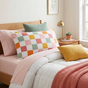Housse D'oreillers Damier multicolore bohème