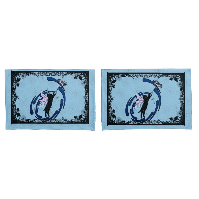 Housse D'oreillers Dandelion de chat cosmique (devant-Set)