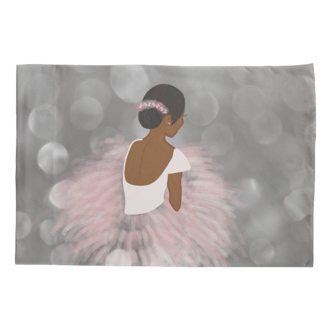 Housse D'oreillers Danseur afro-américain de Ballerina (Dos)