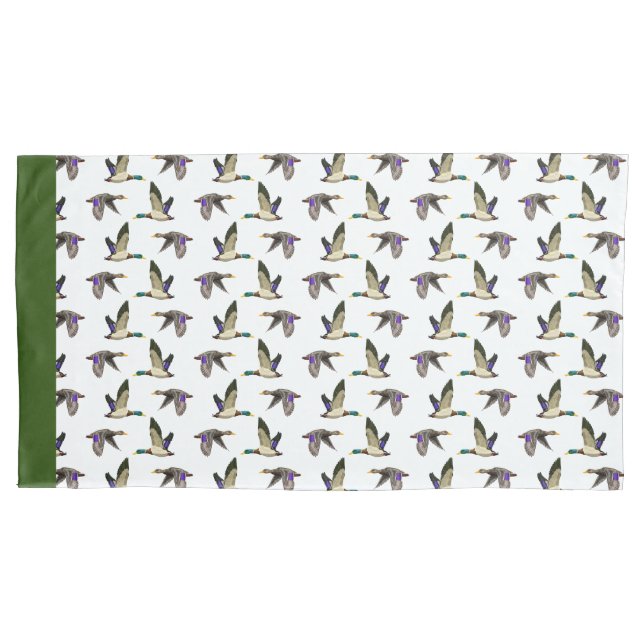 Housse D'oreillers Décor de canard de Mallard (devant-gauche)