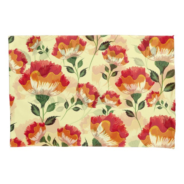 Housse D'oreillers Décor fleuri et motif sans charme. (devant)