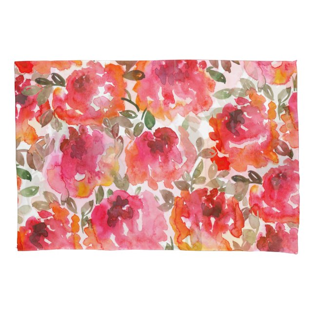 Housse D'oreillers Des roses rouges en habit, des motifs sans soudure (devant)