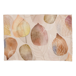 Housse D'oreillers Design d'automne de feuille d'aquarelle graphique